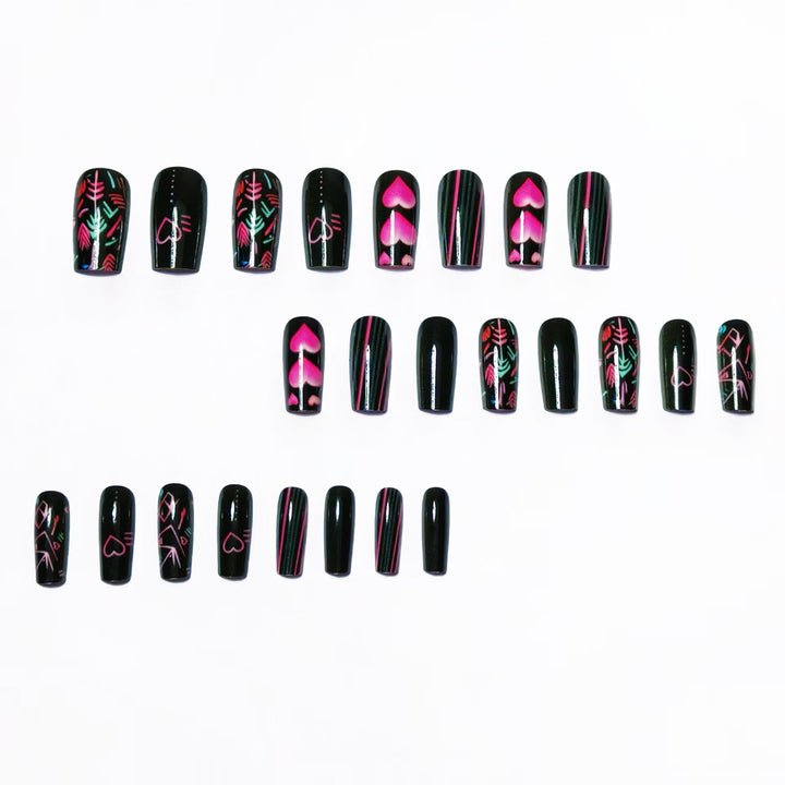 Creative artificial nails with modern graphic designs Bowlift