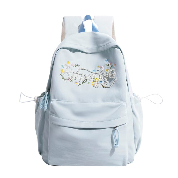 Embroidered Floral Detail Backpack Bowlift