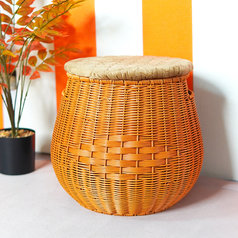 Cozy Rattan Storage Ottoman Bowlift