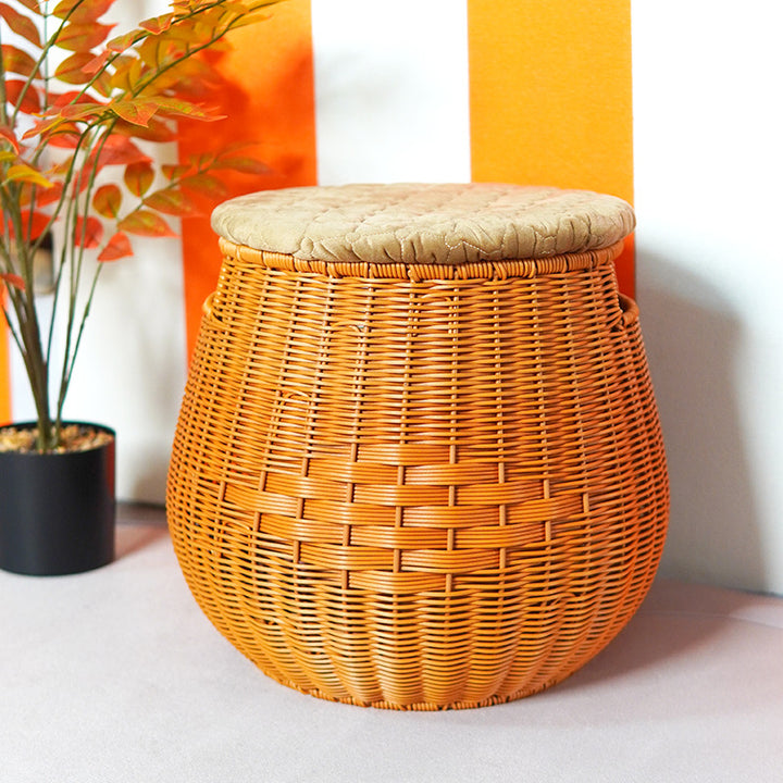 Cozy Rattan Storage Ottoman Bowlift