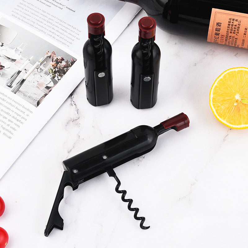 Folding Bottle-Shaped Corkscrew Pocket Wine Opener Bowlift