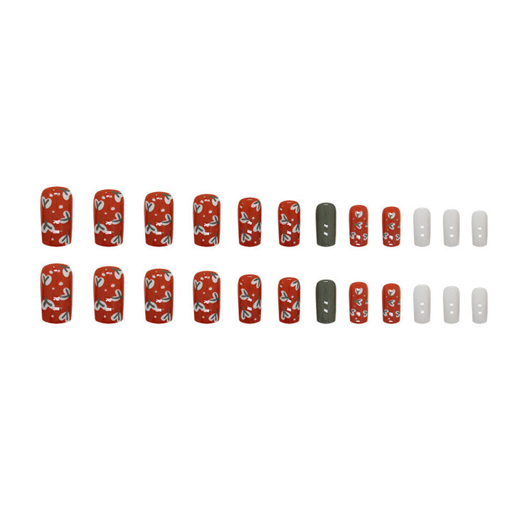 Artistic Heart Design Press-On Nail Tips Bowlift