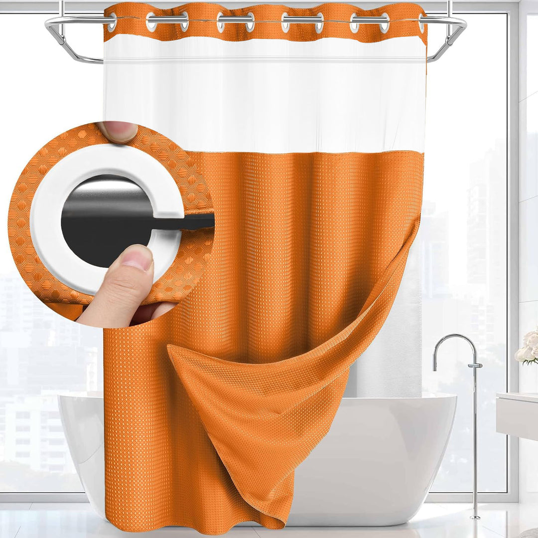 Textured Weave Shower Curtain Bowlift