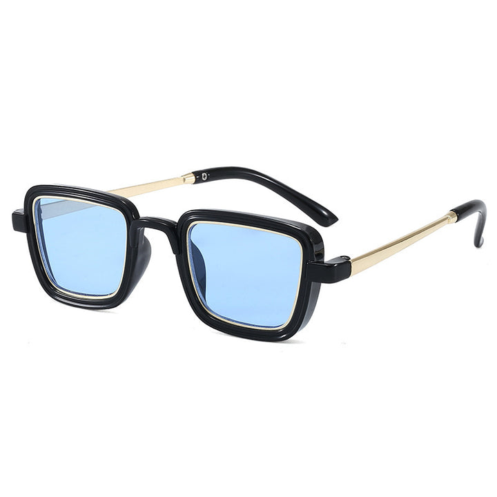 Women's square sunglasses with transparent frame and gold accents Bowlift