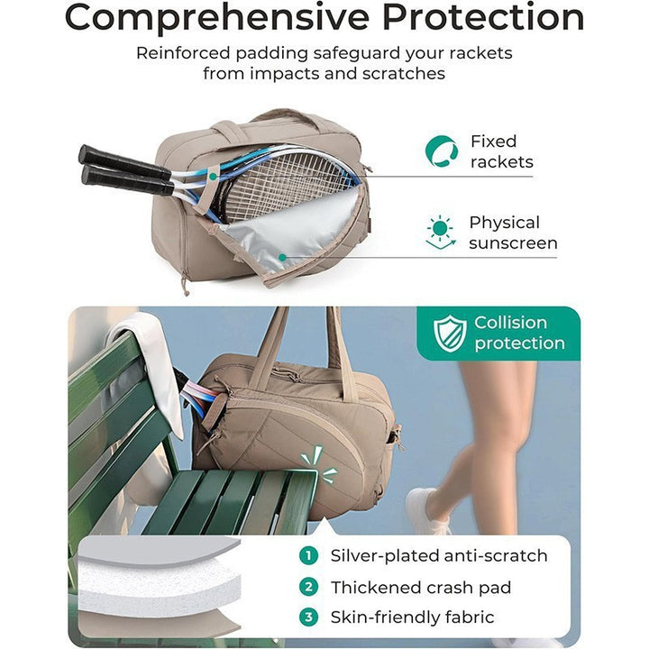 Sporty Tennis Bag with Multiple Compartments and Carrying Options Bowlift