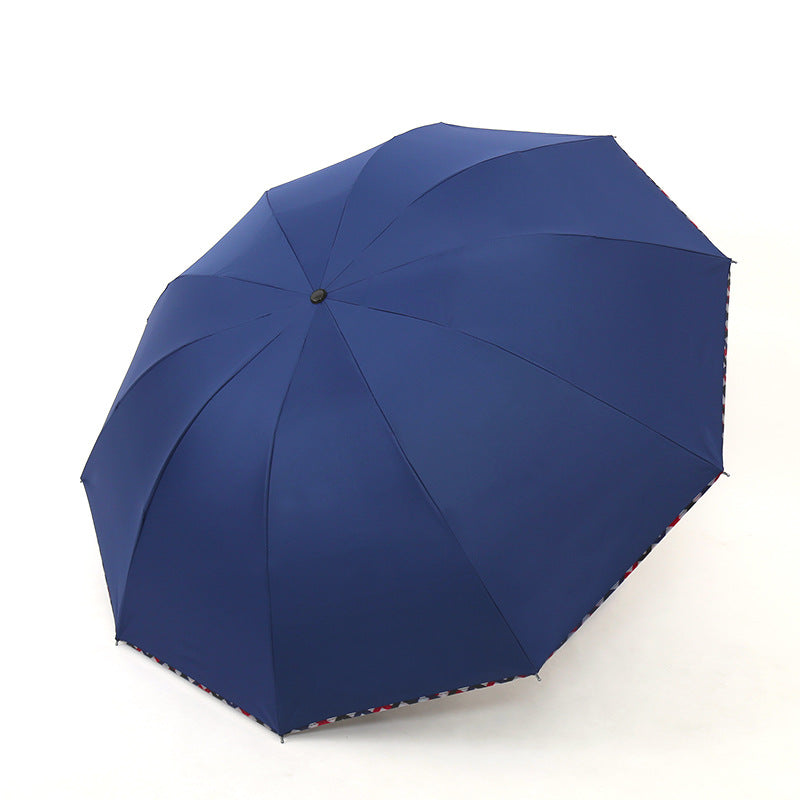 Women Handy Folding Umbrella with Wind Protection System Bowlift