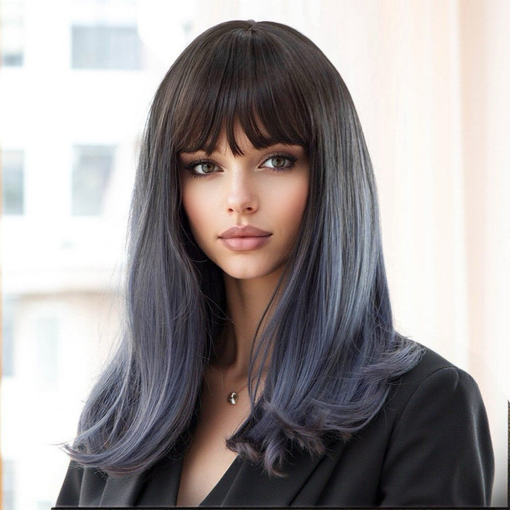 Shoulder-Length Straight Bob Lace-Front Heat-Resistant Synthetic Wig