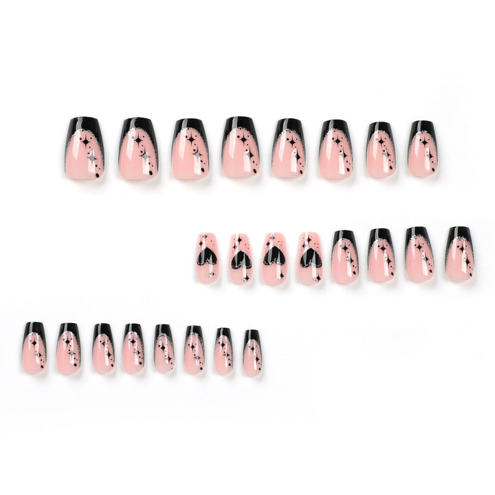 Artful Nail Extensions with Elegant Glitter Details Bowlift