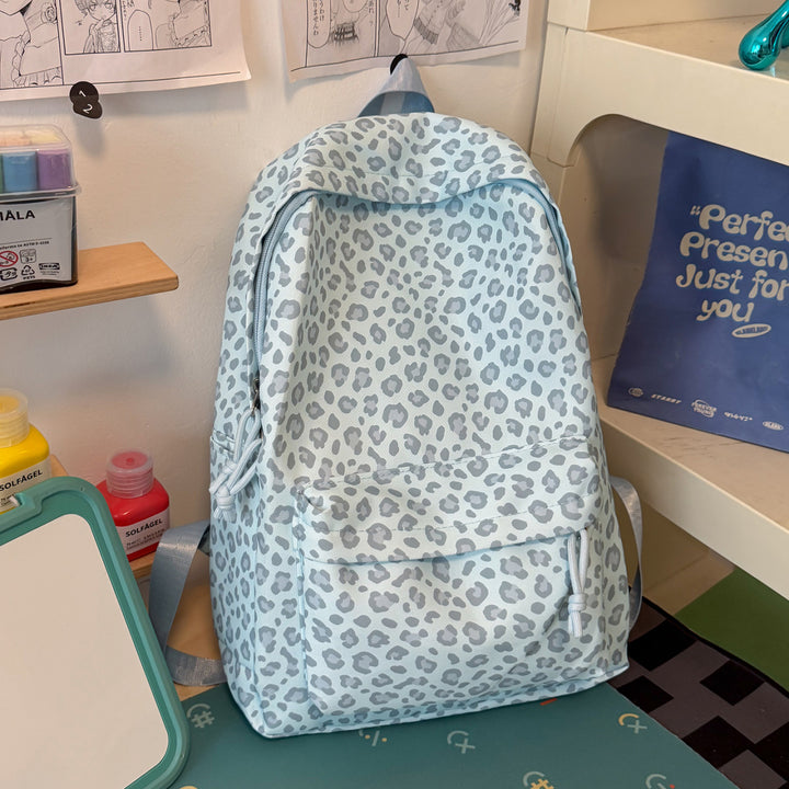 Playful Leopard Print Backpack