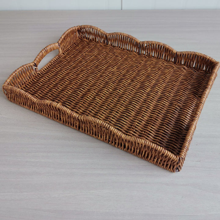 Elegant Woven Serving Tray Bowlift