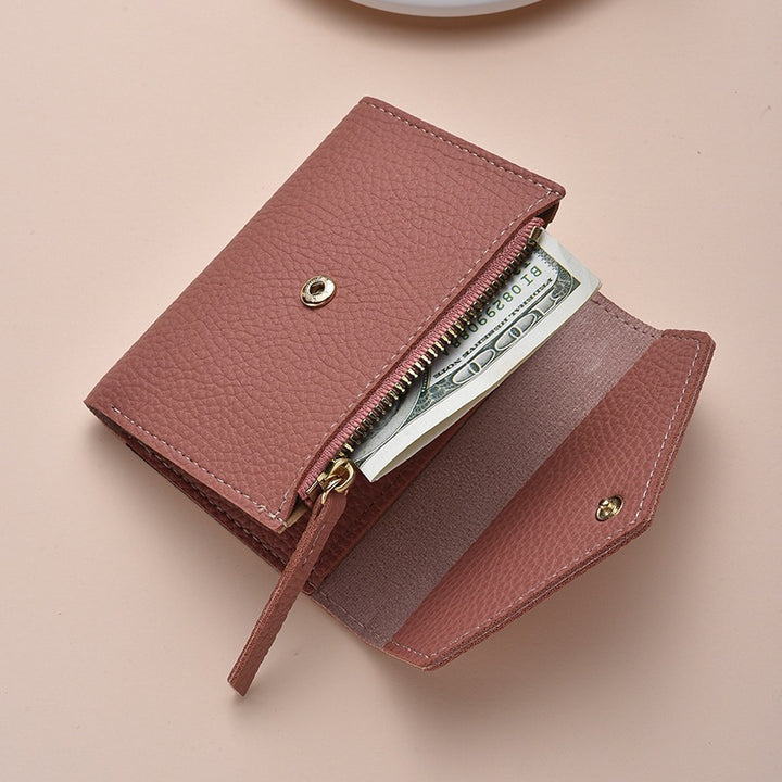 Premium Textured Leather Coin Wallet Bowlift