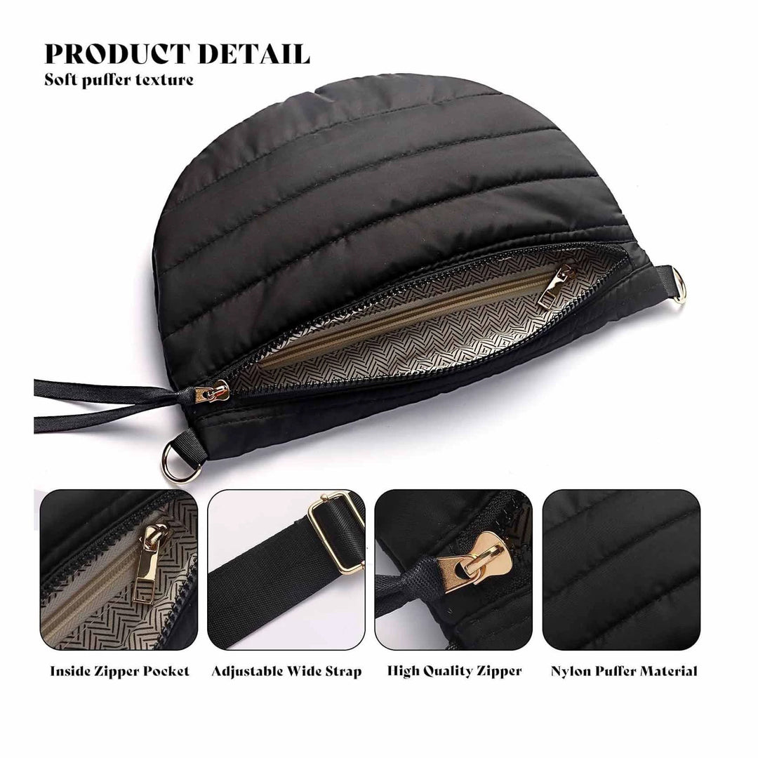 Women stylish shoulder bag with adjustable strap and multiple compartments Bowlift