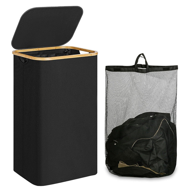Elegant laundry basket with removable inner bag Bowlift