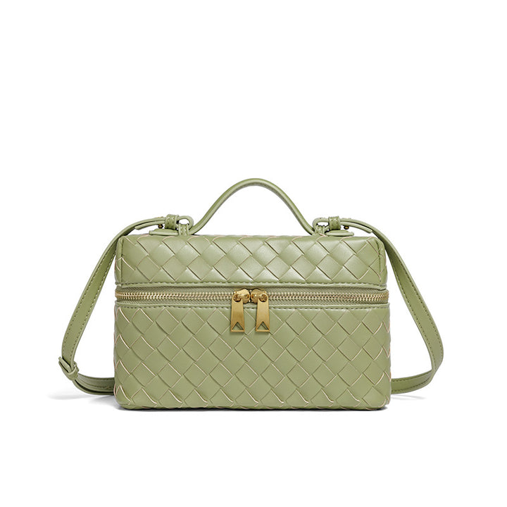 Woven Leather Cosmetic Case Bowlift