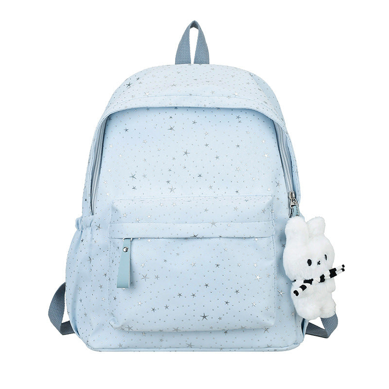 Girls' Star Patterned School Backpack Bowlift