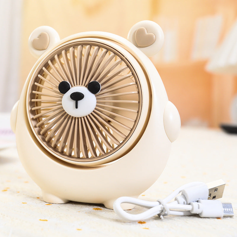 Women's Portable Mini Fan in Playful Animal Design Bowlift