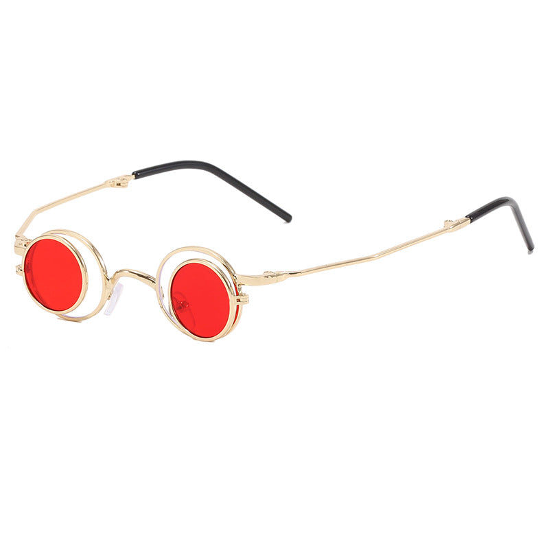 Women's Fashion Round Sunglasses with Elegant Metal Frame Bowlift