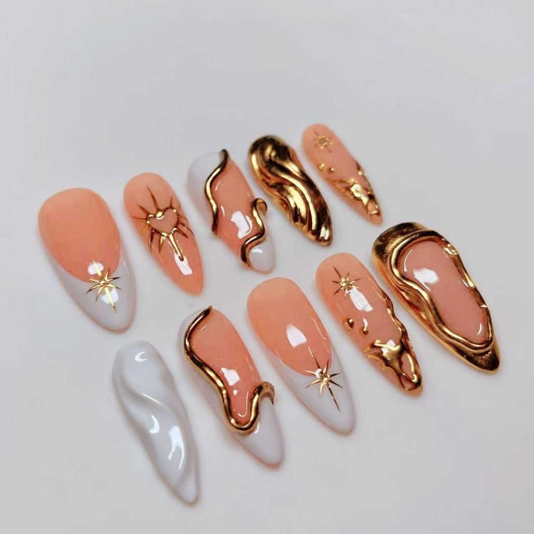 Premium Artistic Press-On Nail Extensions Bowlift
