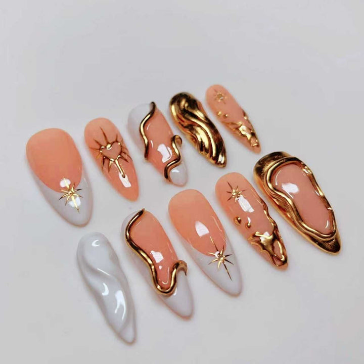 Premium Artistic Press-On Nail Extensions Bowlift