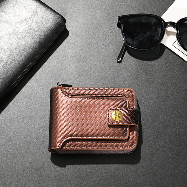 Compact Carbon Fiber Zip Wallet Bowlift
