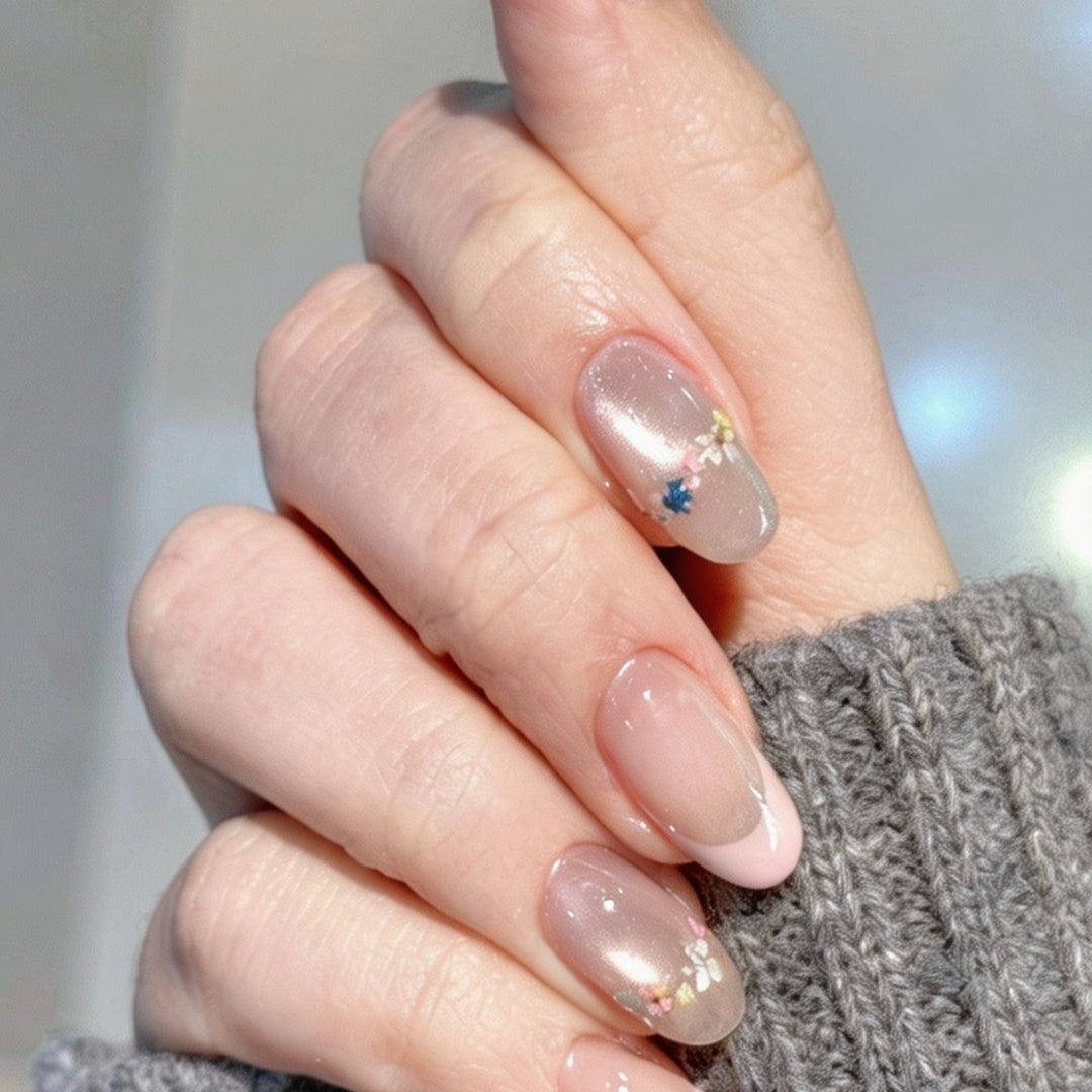 Whimsical Bunny-Themed Press-On Nail Art Set Bowlift