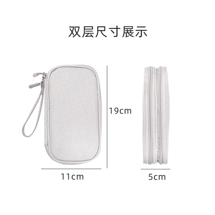 Tech Accessory Organizer Pouch with Mesh Compartments and Elastic Cable Loops Bowlift