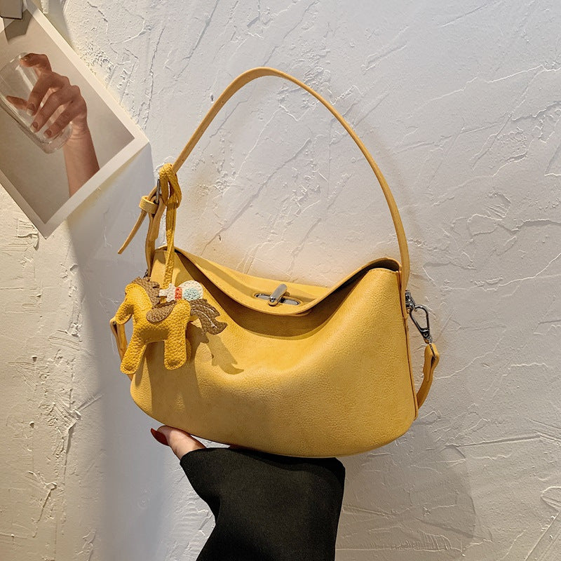 Elegant Soft-Suede Shoulder Bag Bowlift