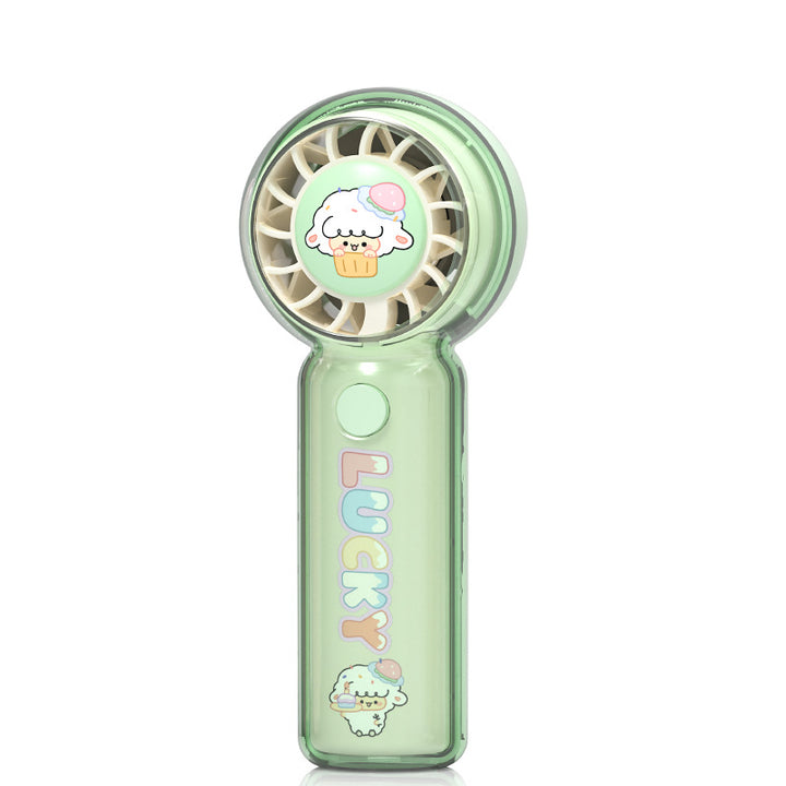 Unisex Portable Hand Fan with Cheerful Cat Design Bowlift