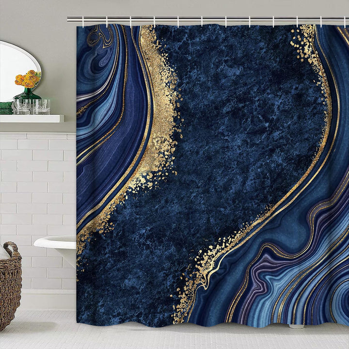 Artistic Marble Texture Shower Curtain Bowlift