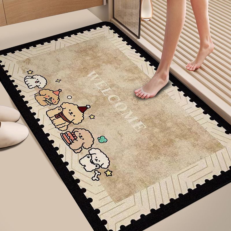Playful Pet-Themed Welcome Mat