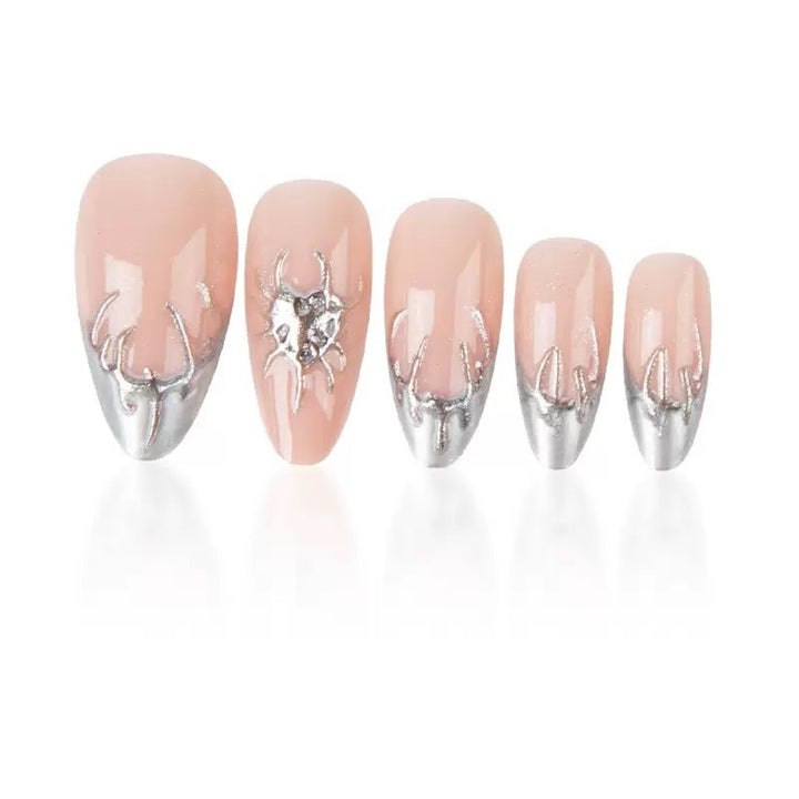 Creative Nail Art with Stylish Metallic Finish Bowlift