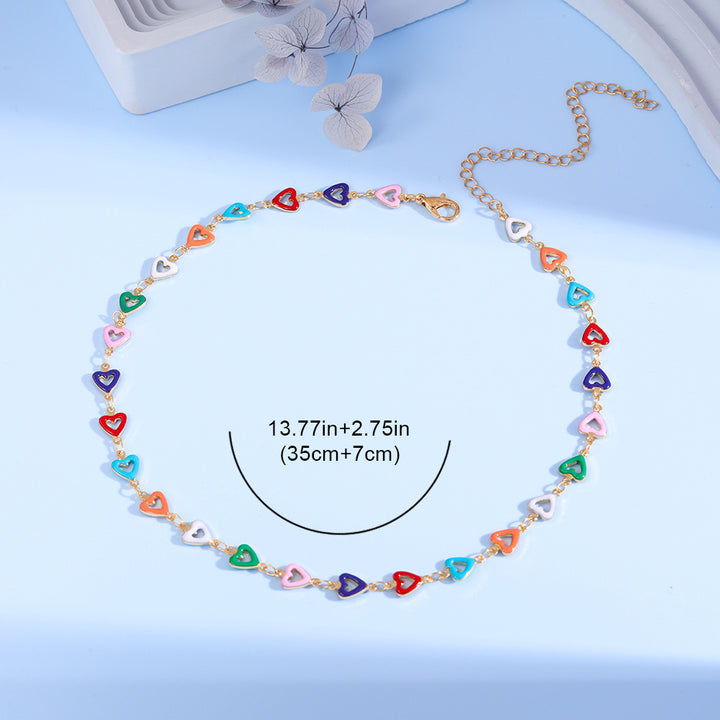 Colorful Heart Charm Anklet Bowlift