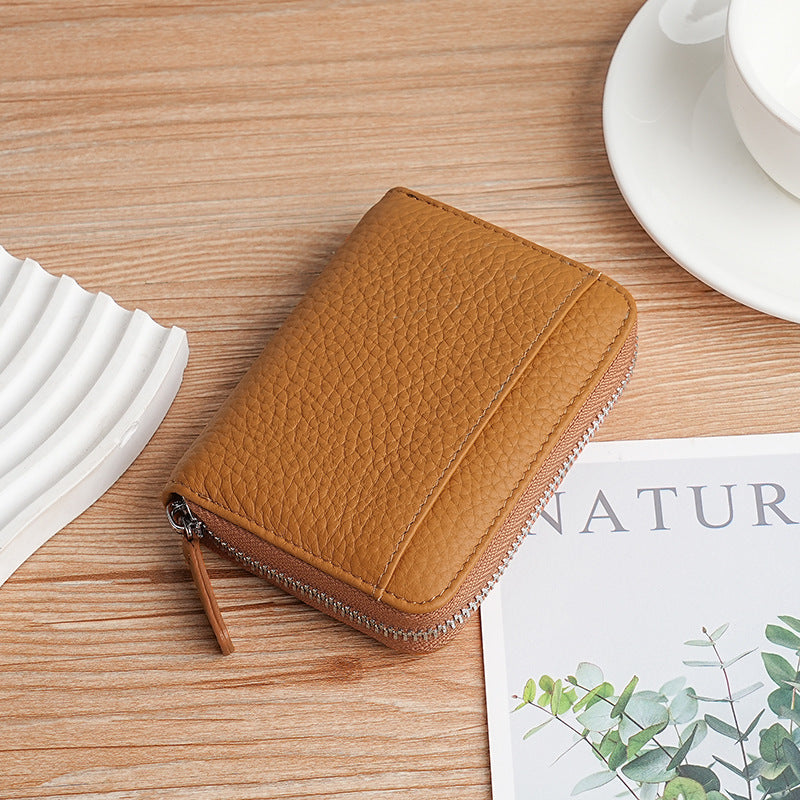 Minimalist Zippered Leather Wallet
