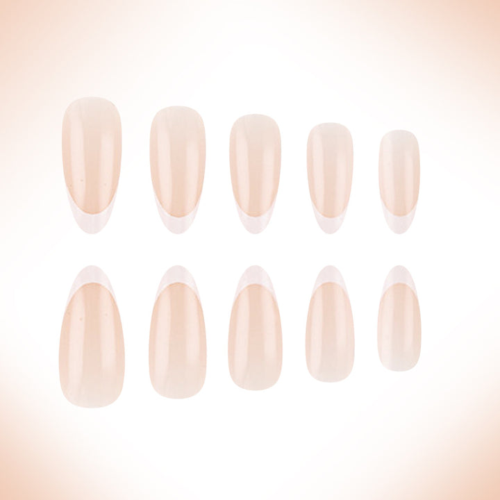 Elegant French Tip Stiletto Press-On Nails Bowlift