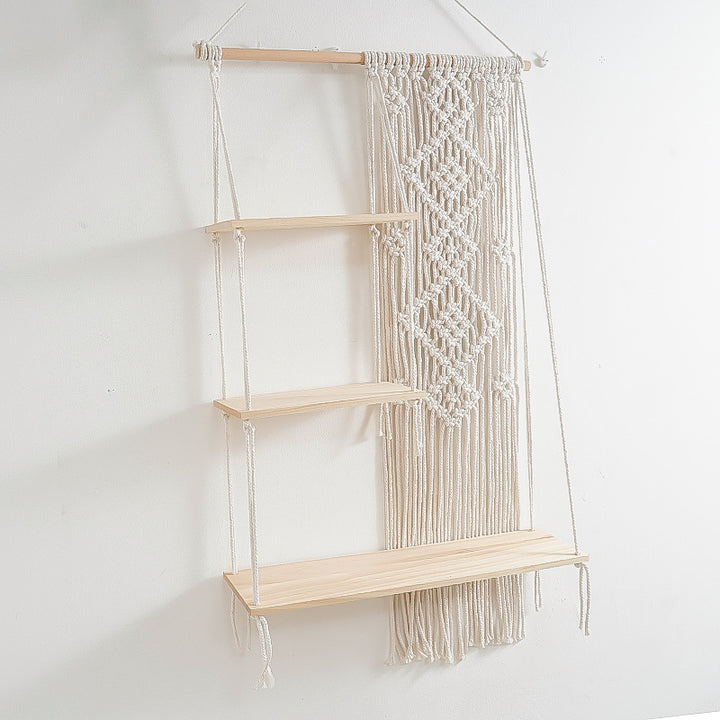 Macramé Decorative Floating Shelf Bowlift