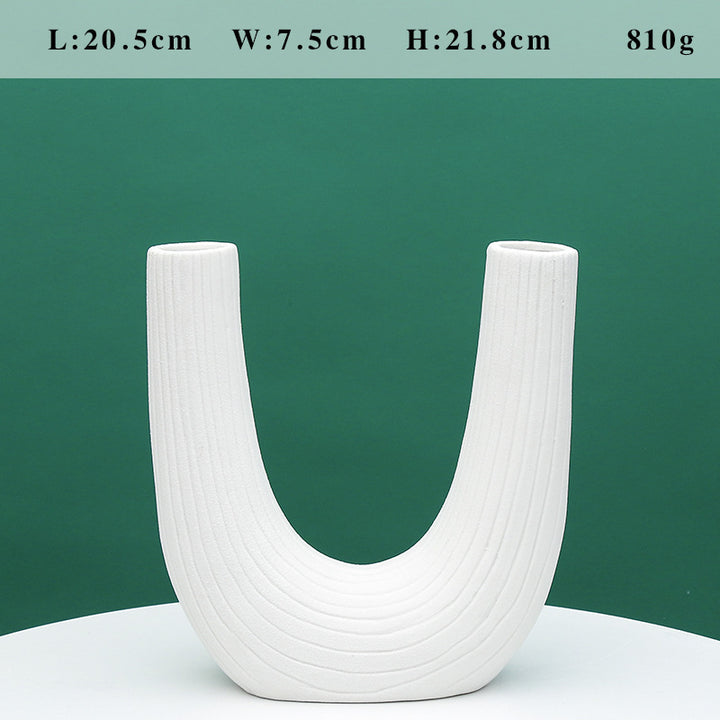 Unique Dual Chamber Ceramic Vase Bowlift