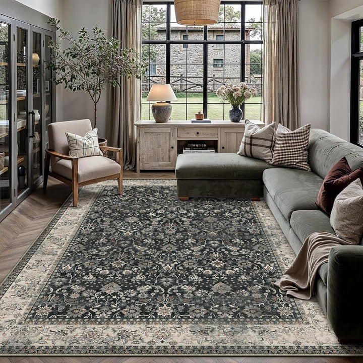Luxurious Vintage Floral Pattern Area Rug