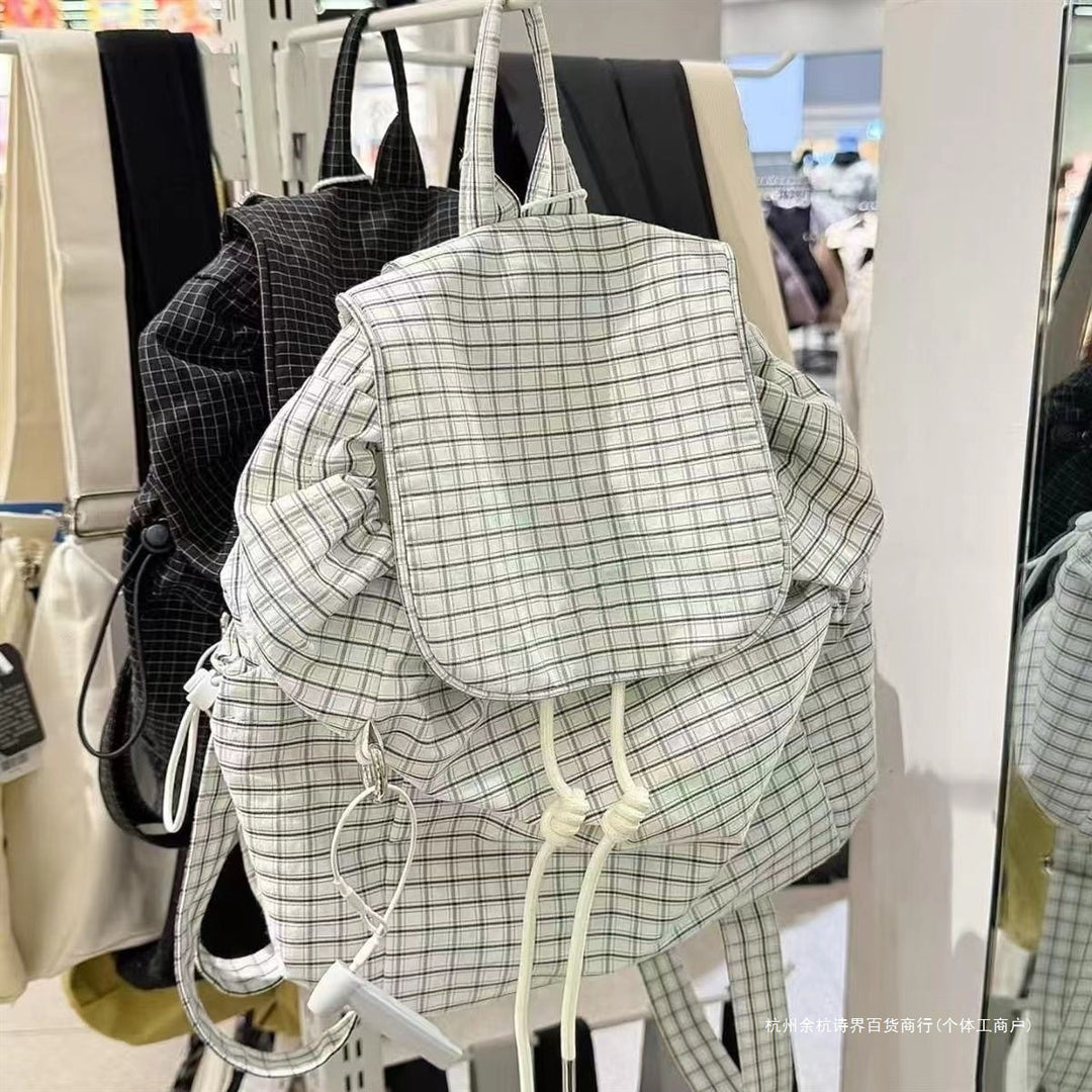 Fashionable Backpack with Practical Drawstring Bowlift