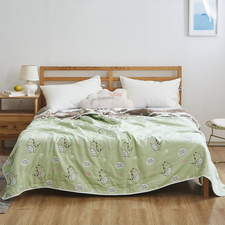 Women Elegant Blanket with Subtle Leaf Pattern Bowlift