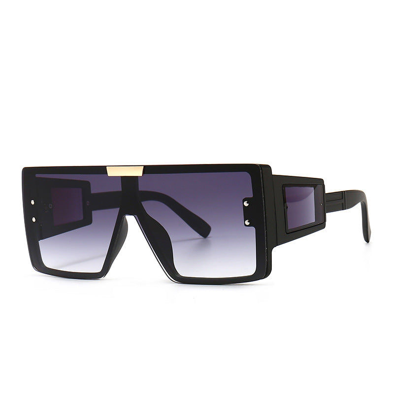 Women's stylish sunglasses in futuristic style with large frame Bowlift