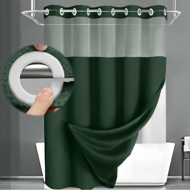 Textured Weave Shower Curtain Bowlift