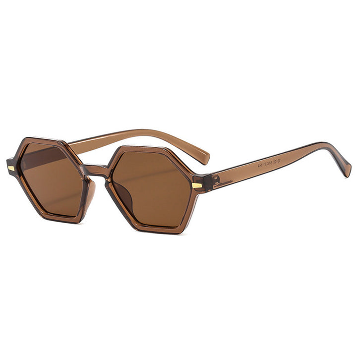 Women's hexagonal sunglasses with fashionable design and UV protection Bowlift
