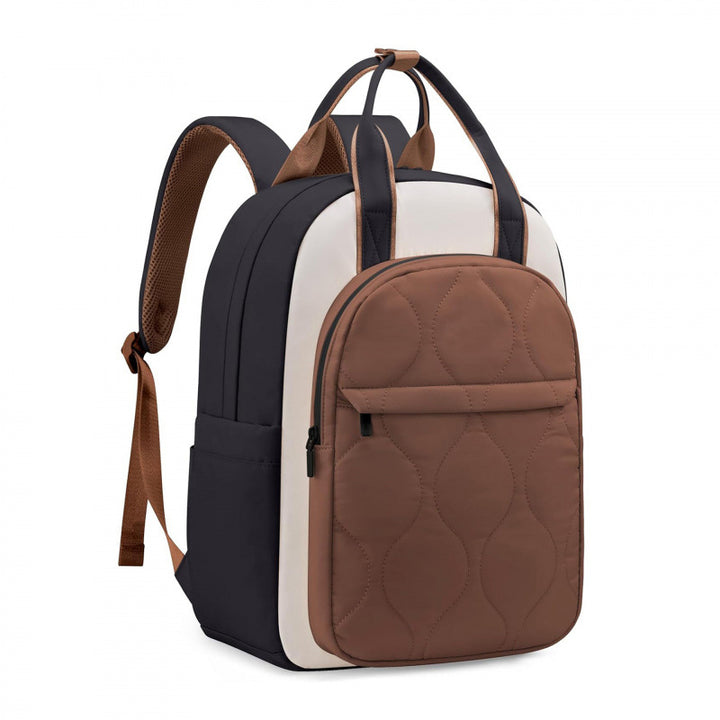 Fashionable laptop backpack with elegant quilting Bowlift