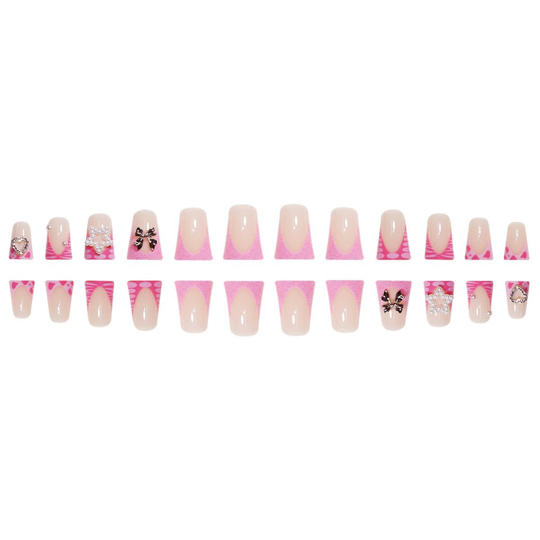 Decorative Press-On Nail Extensions with 3D Accents Bowlift