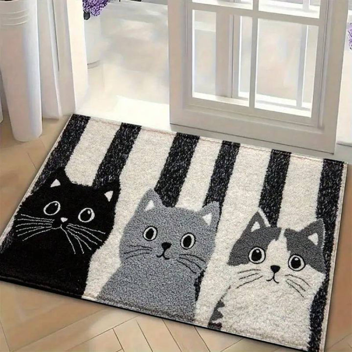 Cat-Themed Decorative Welcome Mat
