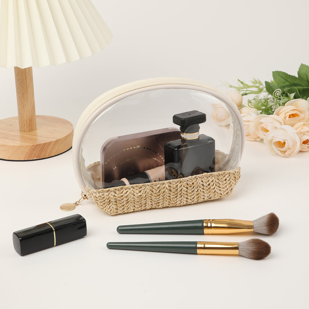 Transparent cosmetic bag with colorful bottom Bowlift
