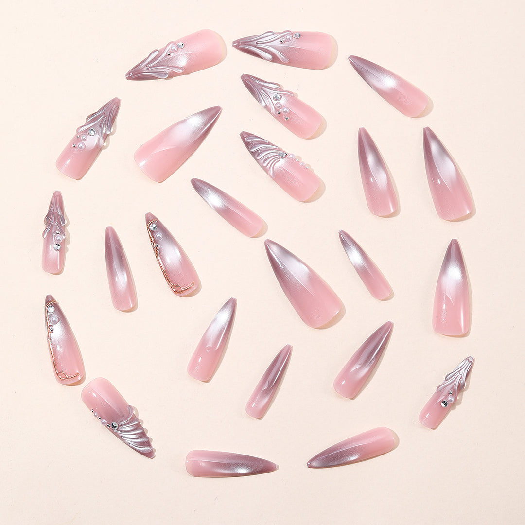 Elegant 3D Gel Nail Art Extensions Bowlift