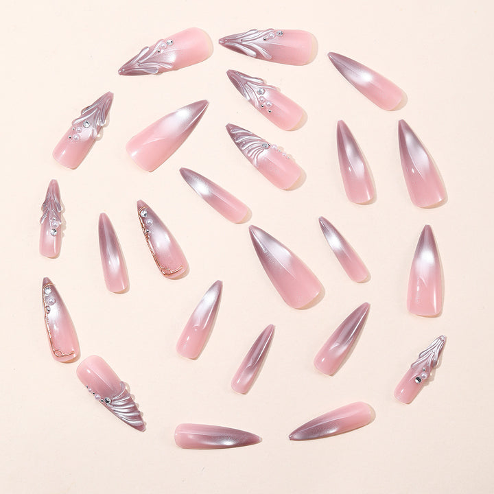 Elegant 3D Gel Nail Art Extensions Bowlift