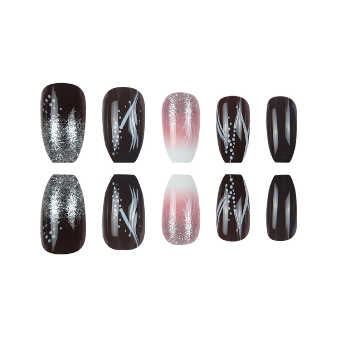 Glamorous Decorative Stiletto Press-On Nails Bowlift