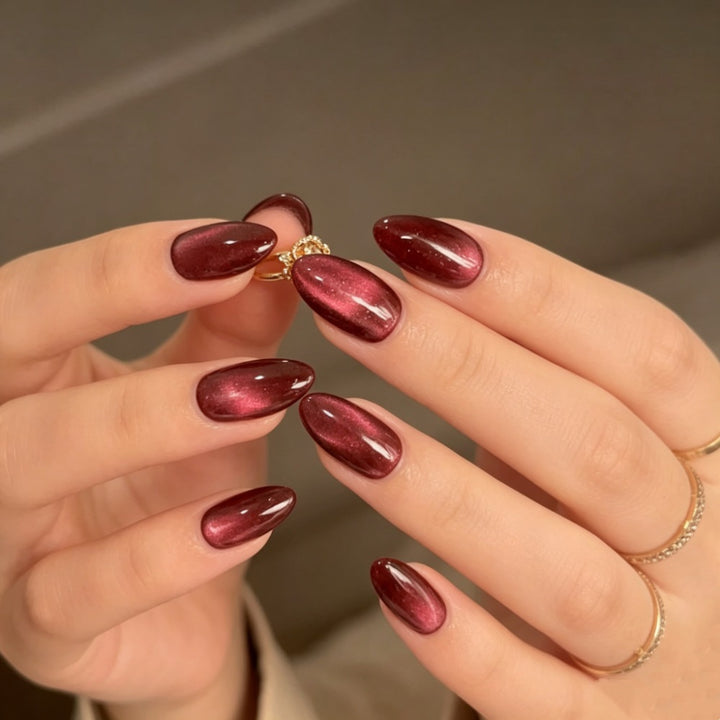 Glossy Ombre Almond-Shaped Press-On Nails Bowlift